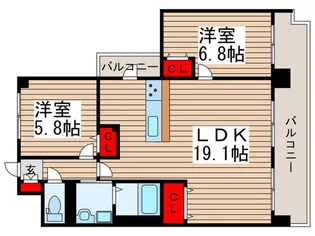 エトワ-ル【9階】の間取り
