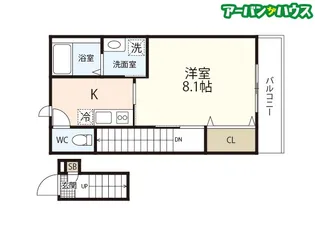 FORTUNA法界院【2階】の間取り