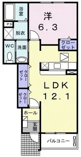 トータルインC【1階】の間取り