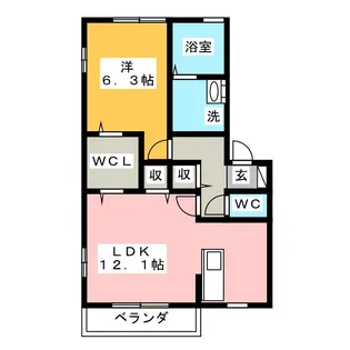 ハーモネスト D【2階】の間取り