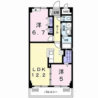 ヒルズ赤羽【1階】の間取り