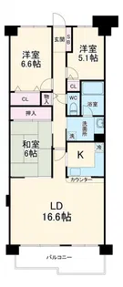 ライネスハイム勝田台【4階】の間取り