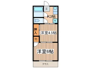 シティハイムグリ-ン【1階】の間取り