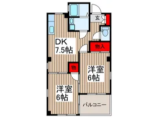 サンハイツ【2階】の間取り