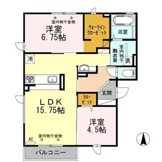 Bella Luna(ベラルーナ)【2階】の間取り