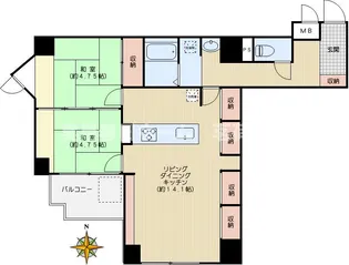 ライオンズマンション小石川第3【3階】の間取り