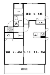 グレイス堀川A【1階】の間取り