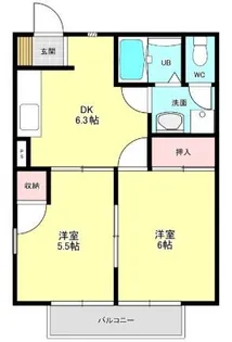 ニューシティナカムラE棟【2階】の間取り