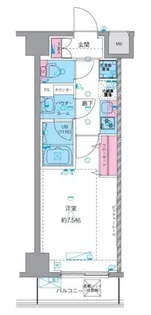 ジェノヴィア南千住Vスカイガーデン【3階】の間取り