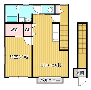 ユルバン・プチII【2階】の間取り