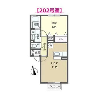ウィルモアIII【2階】の間取り