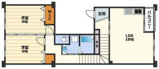 中津リバーサイドコーポA棟【11階】の間取り