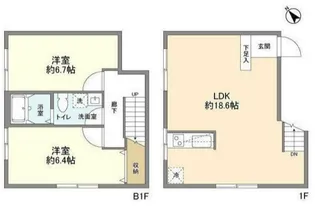 スタイリオフィット武蔵小山【1階】の間取り