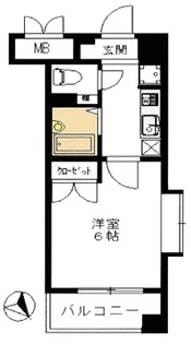 メインステージ麻布十番II【11階】の間取り