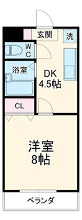 ニューエチュード2号館【2階】の間取り