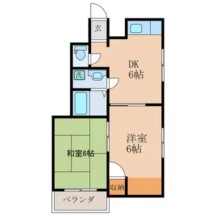 コーポ柳井【5階】の間取り
