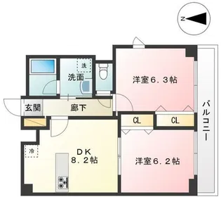 エスポワール糀谷南【3階】の間取り