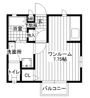 グランシャリオII【1階】の間取り
