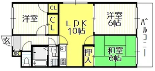大阪府大阪市平野区加美鞍作2【マンション】の間取り