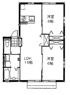 リバーサイド果蘭館【1階】の間取り