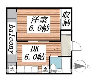 西部第3ハイツ【2階】の間取り