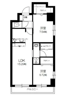 ドミール デルニエ長町【2階】の間取り