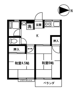 シティハイムグリーン滝山【2階】の間取り