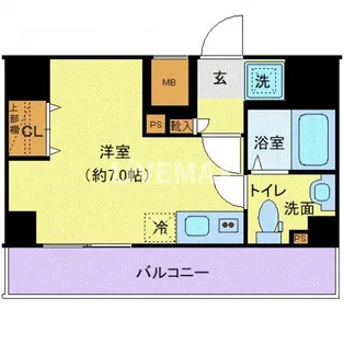 クレヴィスタ大井町【6階】の間取り