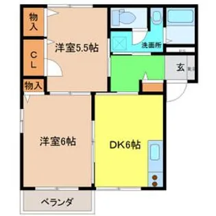 ディアコート A棟【2階】の間取り