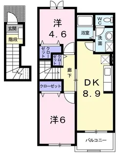 メゾンボヌールA【2階】の間取り