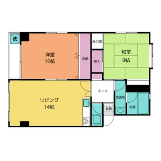 2LDKの間取り画像