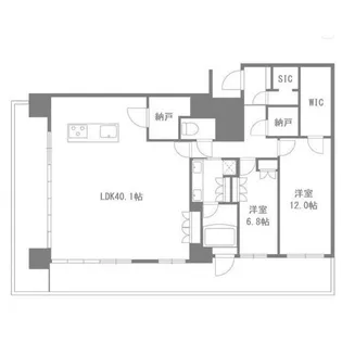 2LDKの間取り画像