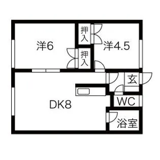 公栄ハイツ【2階】の間取り