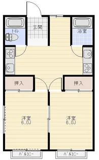 パークハイツ藤原【2階】の間取り