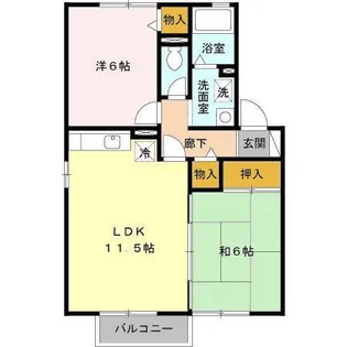 サニープレイス-i B【2階】の間取り