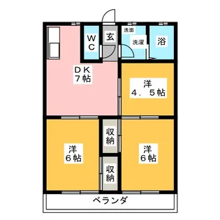 ファミール高須 1棟【3階】の間取り