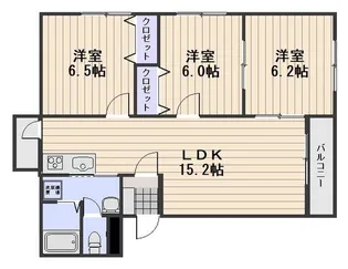 カーサソラーレ【3階】の間取り