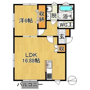 レジデンス山崎II【2階】の間取り