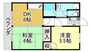 2DKの間取り画像