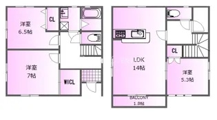 徳島県徳島市住吉2【一戸建】の間取り