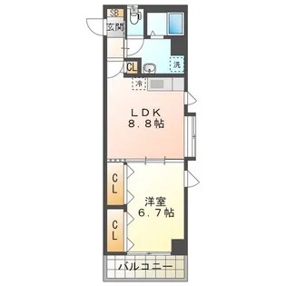 フローラル堀木【5階】の間取り