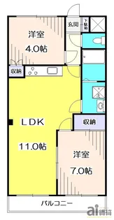 メゾンエクセル【1階】の間取り
