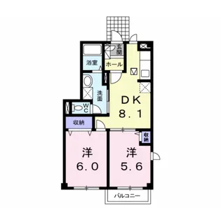 2DKの間取り画像
