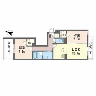 シャーメゾン フェアリーステージ【2階】の間取り