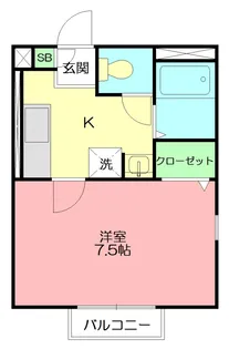サニーハイツ相田【1階】の間取り