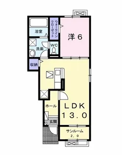 千葉県茂原市大芝【アパート】の間取り