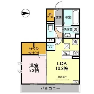 イースト アヴェニュー【1階】の間取り