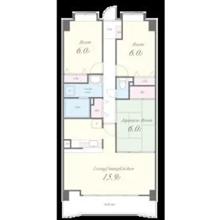 リーフマンション グロリアス【4階】の間取り