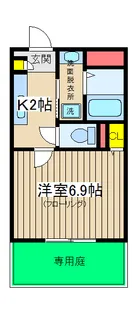 サンフローラ西谷【1階】の間取り