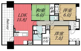 千葉県成田市公津の杜4【マンション】の間取り